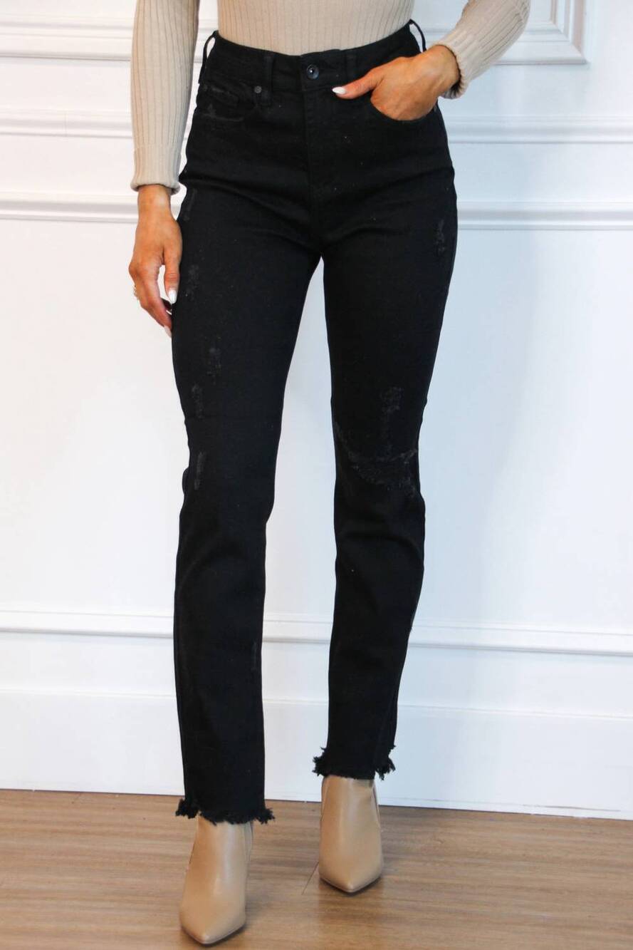 NEW SPECIAL A dakota distressed jeans in black